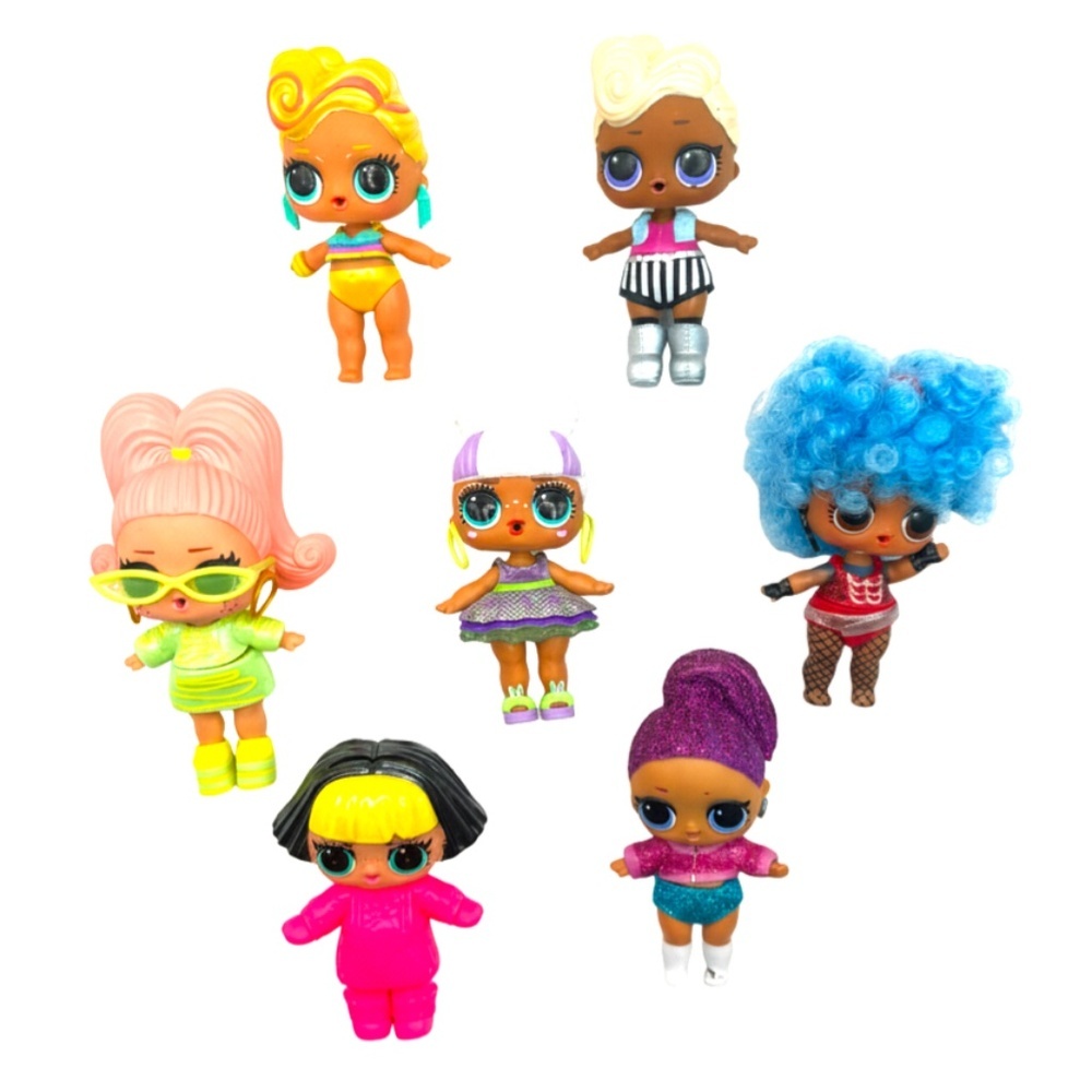 LOL Surprise Dolls Lot of 7 w/ Outfits Bundle MGA Toys